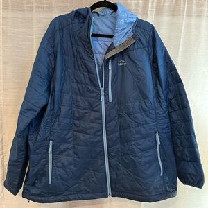 L.L. Bean Blue Lightweight Quilted Puffer